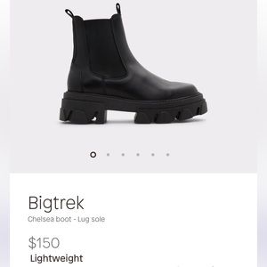 Aldo Big Trek leather lug sole chelsea boot